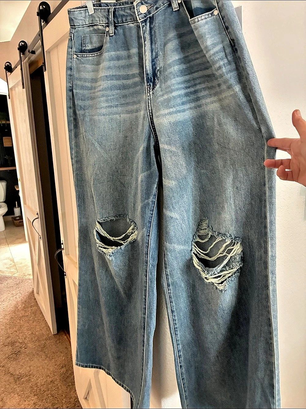 PTCL Ethikal Brand wide-leg jeans Wide Leg Jeans in Blue Waist 30 NWT